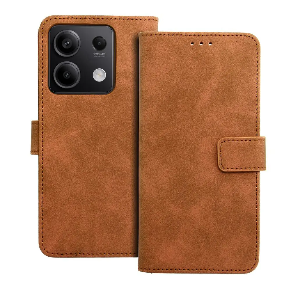 Knižní diářové pouzdro Xiaomi Redmi Note 13 5G, Hnědé 2