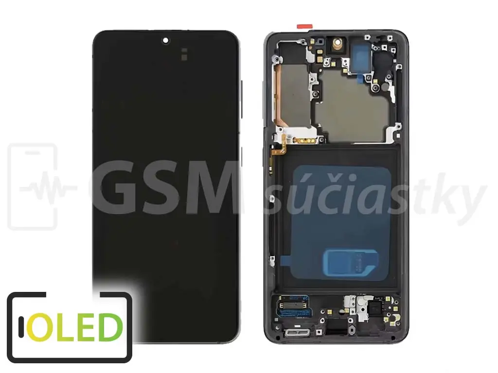 Samsung G991B Galaxy S21 LCD displej + dotykové sklo a rám (OLED)
