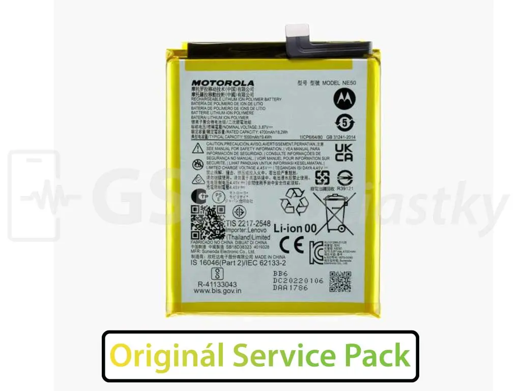 Baterie Motorola Moto G72, G52, G82 5G NE50 Originál