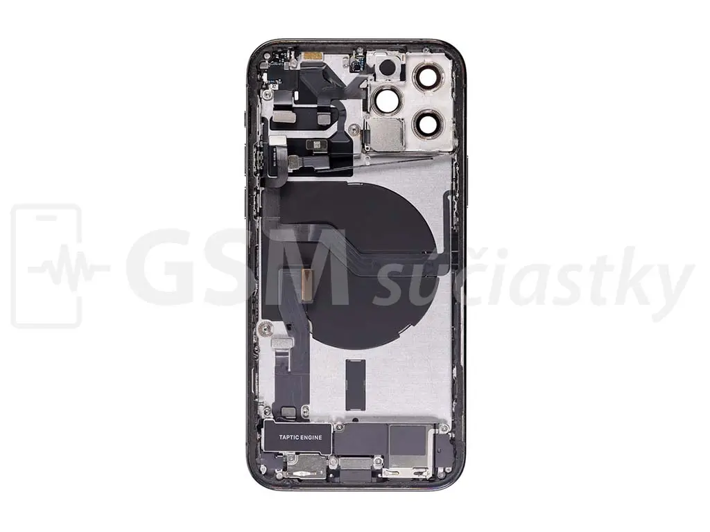 iPhone 12 Pro Zadní housing s malými díly Černý