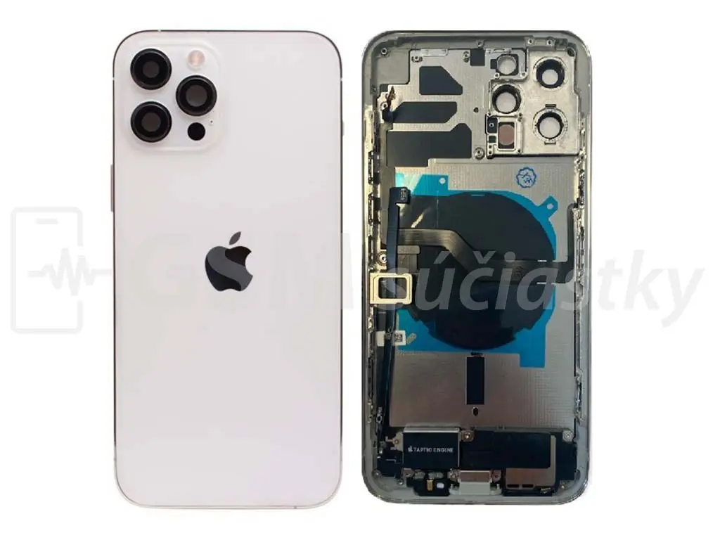 iPhone 12 Pro Max Zadní housing s malými díly Bílý