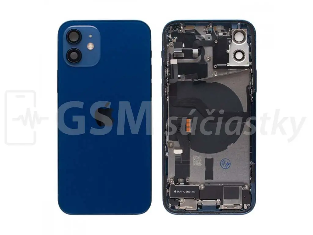 iPhone 12 mini Zadní housing s malými díly modrý