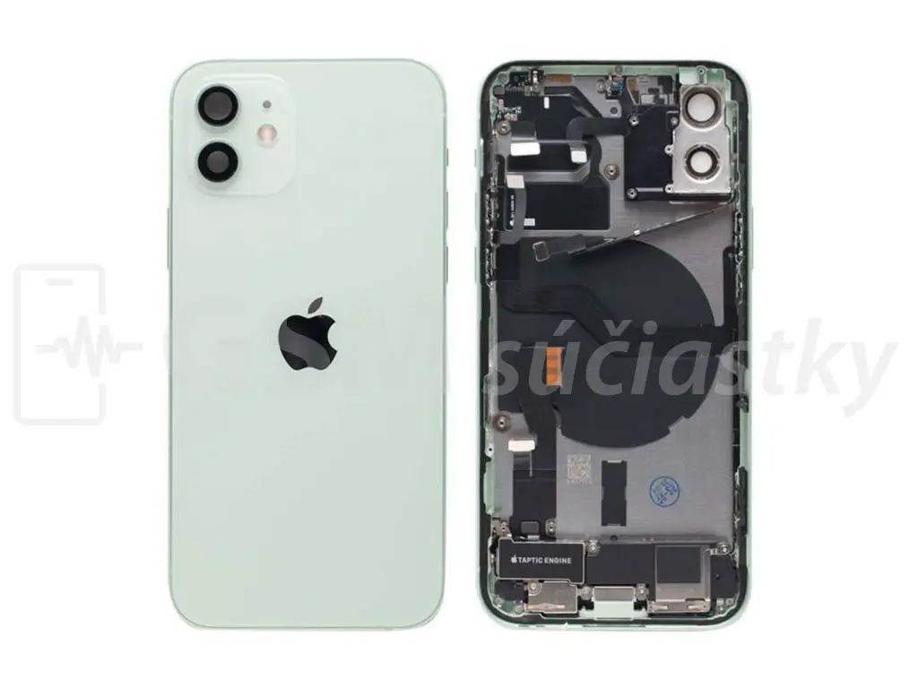 iPhone 12 mini Zadní housing s malými díly Zelený