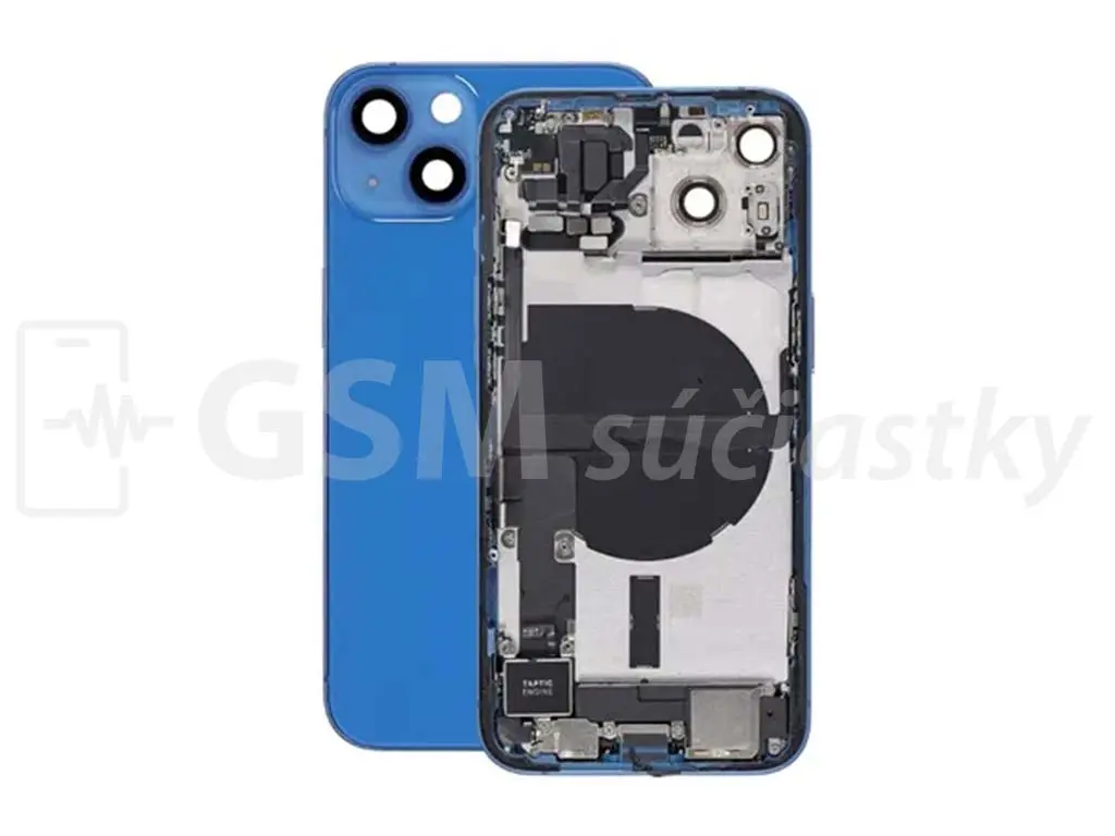iPhone 13 Zadní Housing s malými díly Modrý