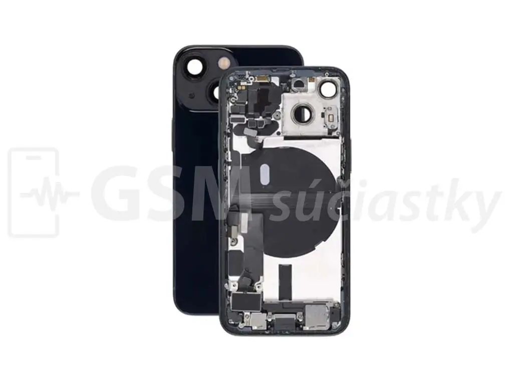 iPhone 13 mini zadní housing s drobnými díly černý