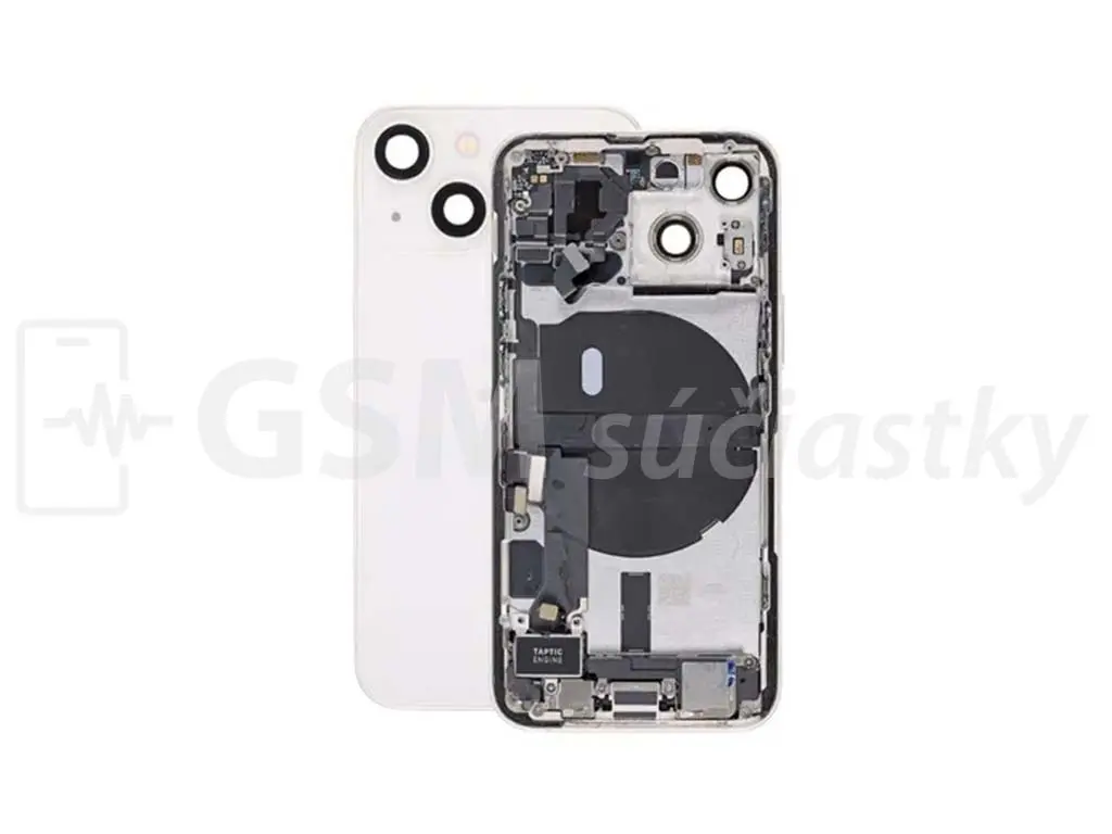 iPhone 13 mini Zadní housing s malými díly bílý