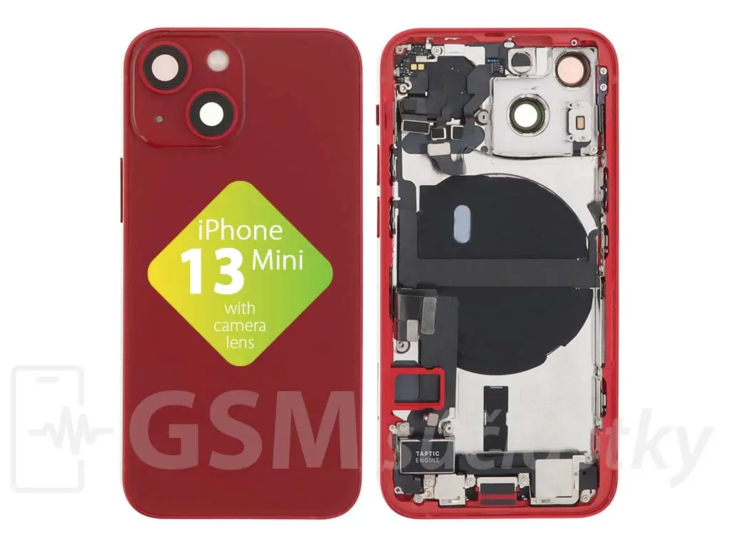 iPhone 13 mini Zadní Housing s malými díly Červený