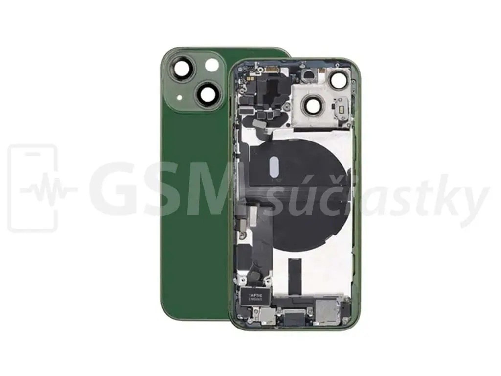 iPhone 13 mini Zadní housing s malými díly Zelený
