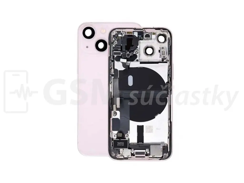 iPhone 13 mini Zadní housing s malými díly Růžový