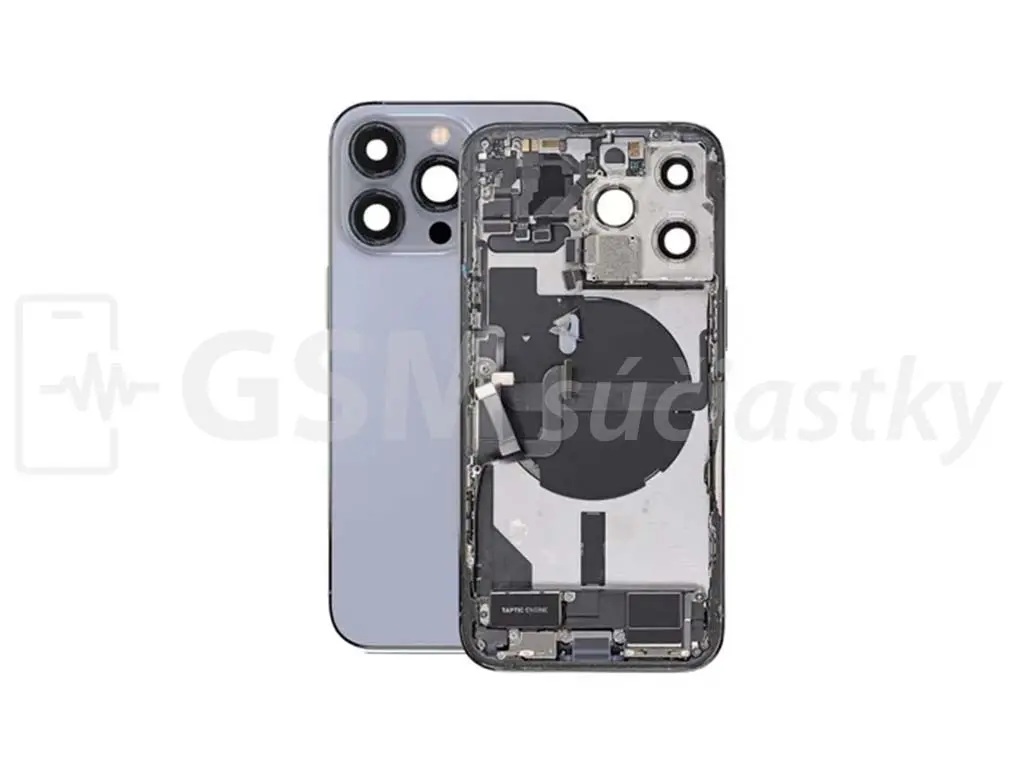 iPhone 13 Pro Zadní Housing s malými díly Modrý
