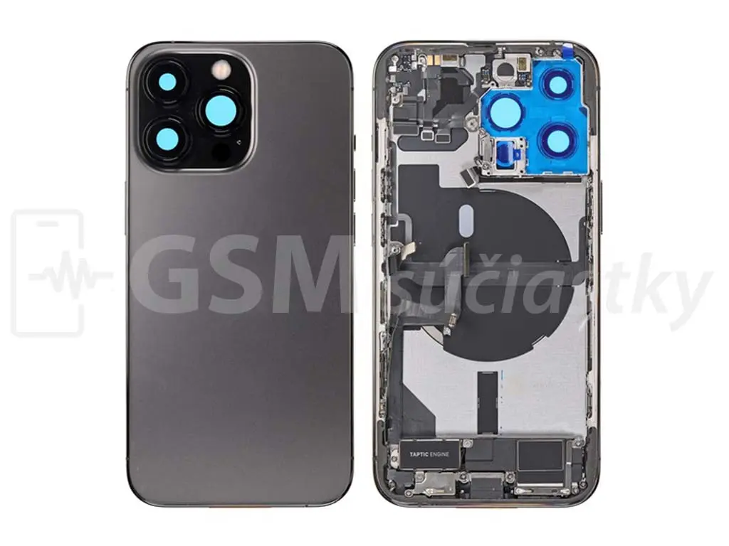 iPhone 13 Pro Zadní housing s malými díly Černý 1