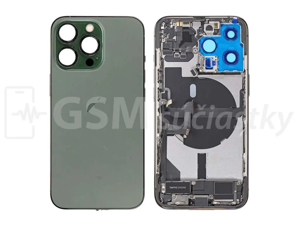 iPhone 13 Pro Zadní housing s malými díly zelený1
