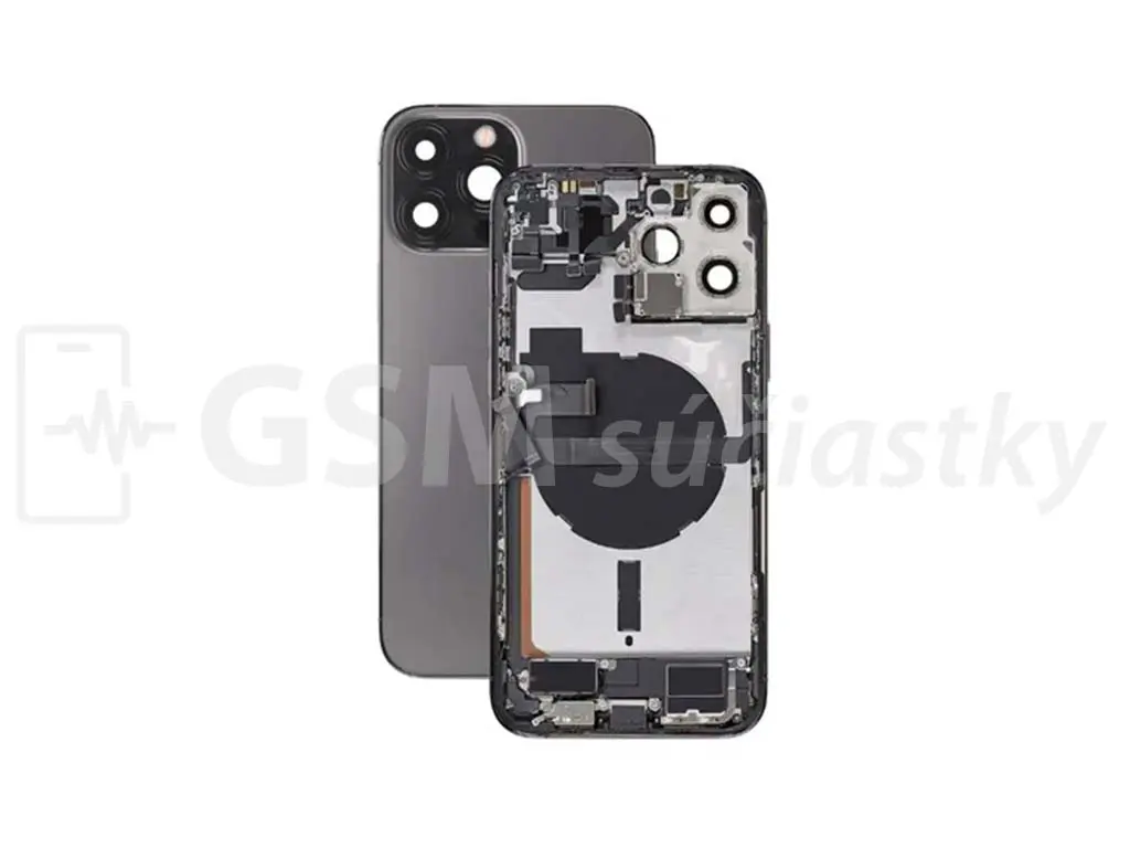 iPhone 13 Pro Max Zadní housing s malými díly Černý