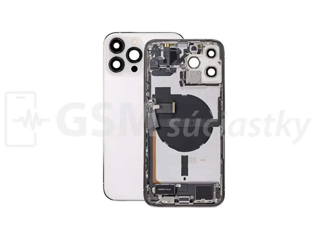 iPhone 13 Pro Max Zadní housing s malými díly Bílý