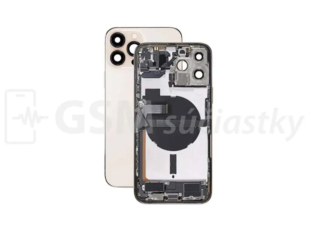 iPhone 13 Pro Max Zadní Housing s malými díly zlatý
