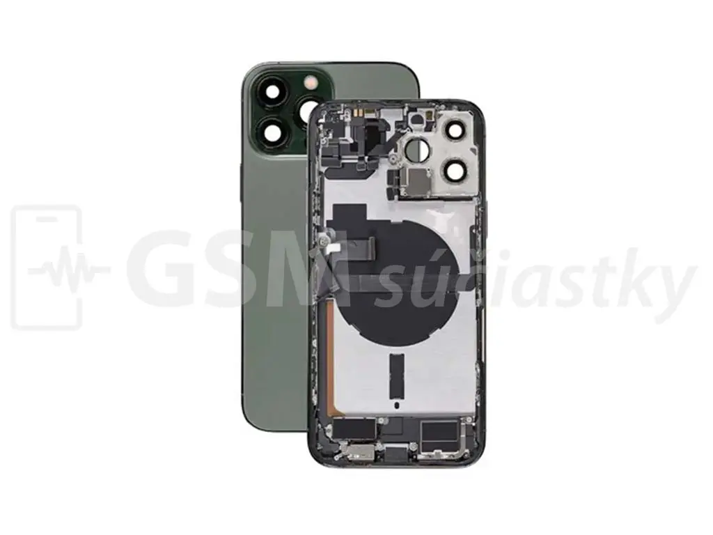 iPhone 13 Pro Max Zadní housing s malými díly zelený