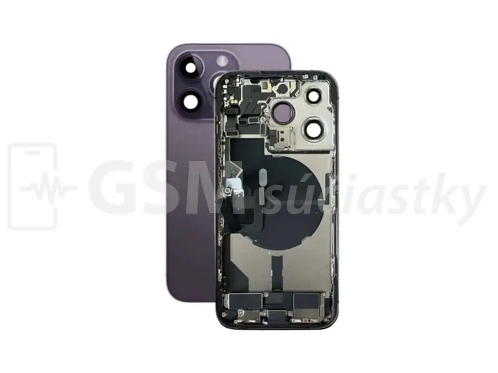 iPhone 14 Pro Zadní housing s malými díly fialový
