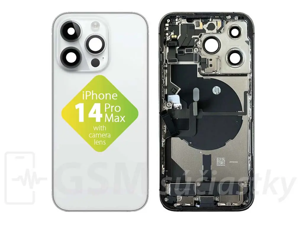 iPhone 14 Pro Max Zadní housing s malými díly Bílý