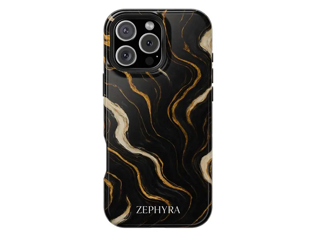 Noir Luxe Marble iPhone 15 Pro 1