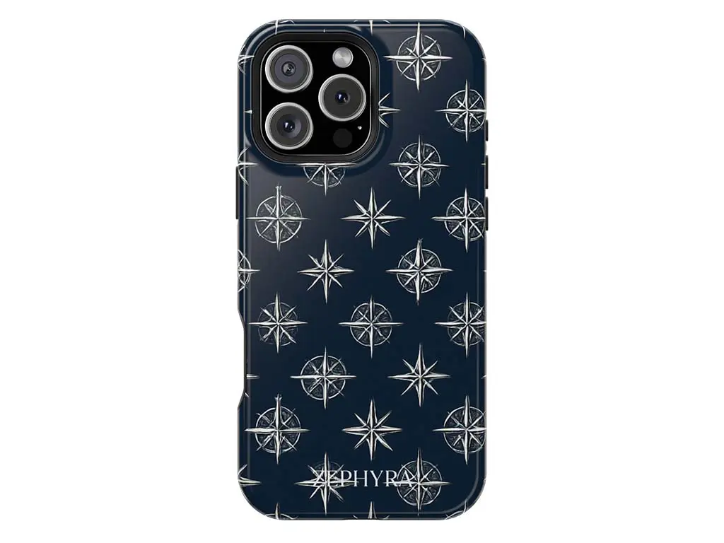 Pouzdro Navy Compass iPhone 13 Pro