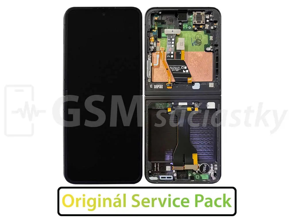 Samsung F741 Galaxy Z Flip 6 LCD displej + Dotykové sklo a Rám Originál, černý. GH82 35014E