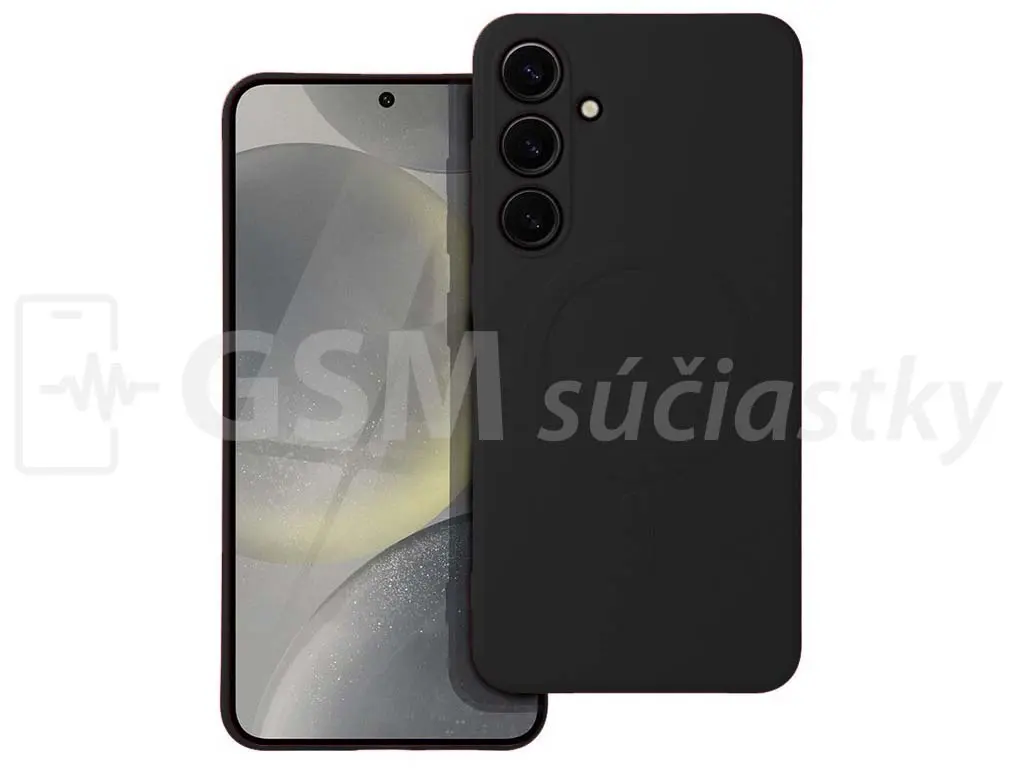 Silikonový kryt s magnetickým nabíjením Samsung A17 4G, A17 5G, Černý