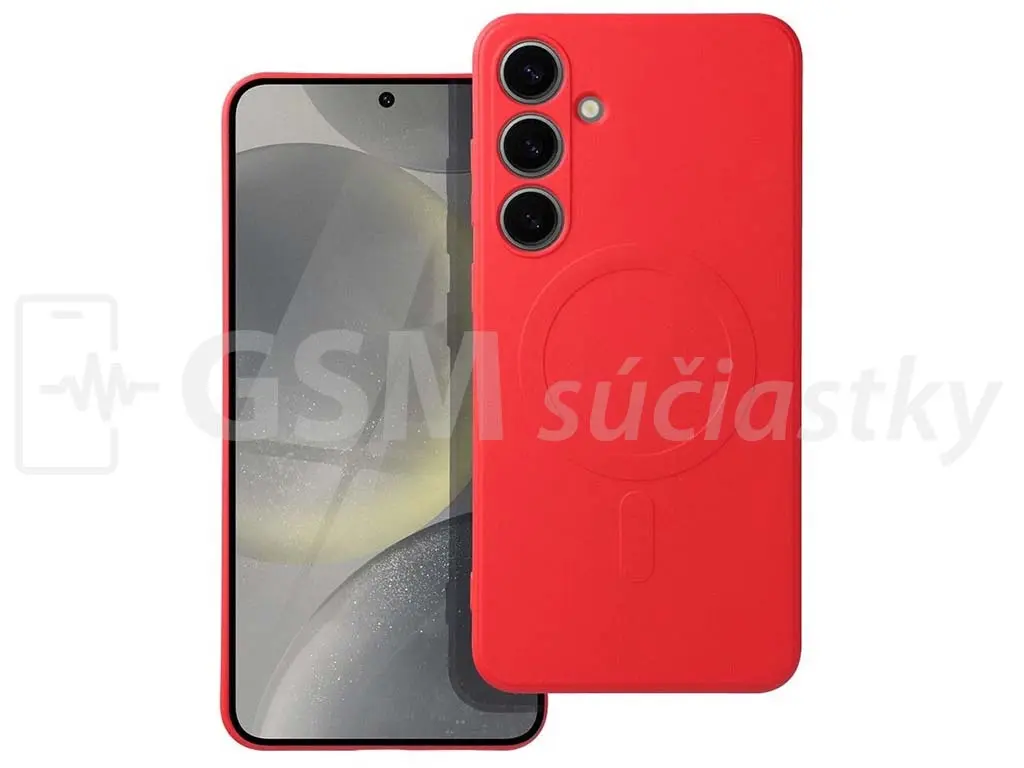 Silikonový kryt s magnetickým nabíjením Samsung A17 4G, A17 5G, Červený