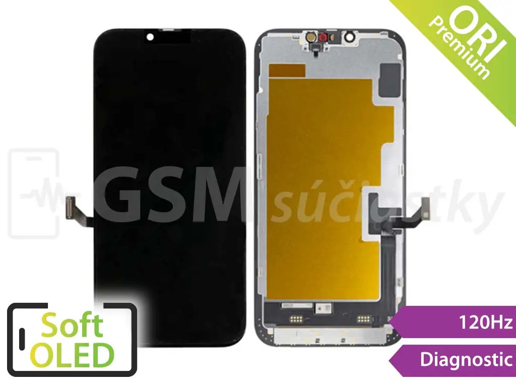 iPhone 14 Plus 120Hz LCD displej + dotykové sklo zobrazující se jako Originál