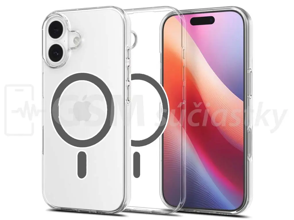 Pouzdro MagSafe pro Apple iPhone 17, Černé transparentní