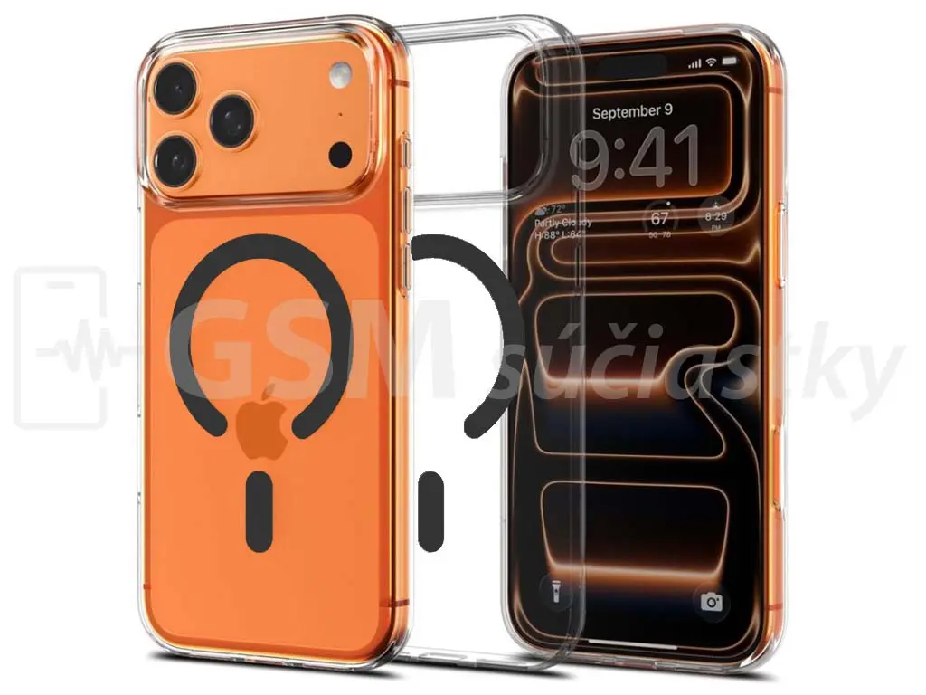 Pouzdro MagSafe pro Apple iPhone 17 Pro Max, Černé průhledné