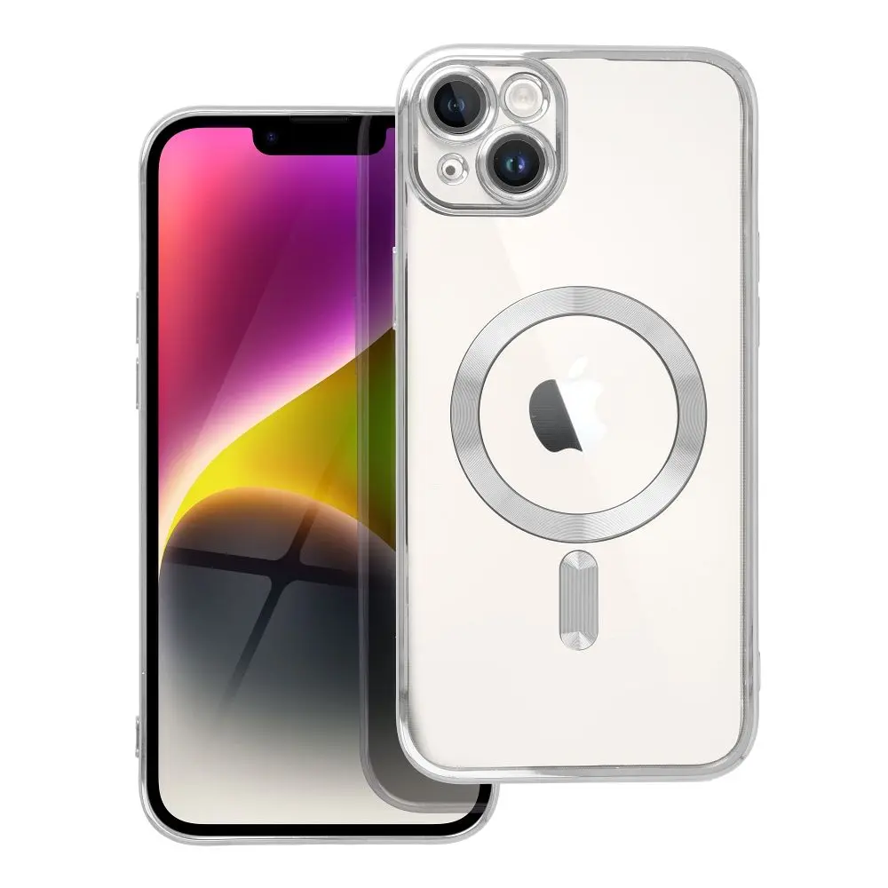 Pouzdro MagSafe pro Apple iPhone 14 Plus, stříbrné