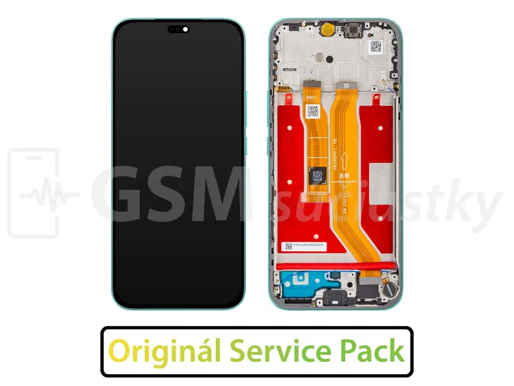 Honor 400 Lite LCD displej + dotykové sklo a rám Originál zelený