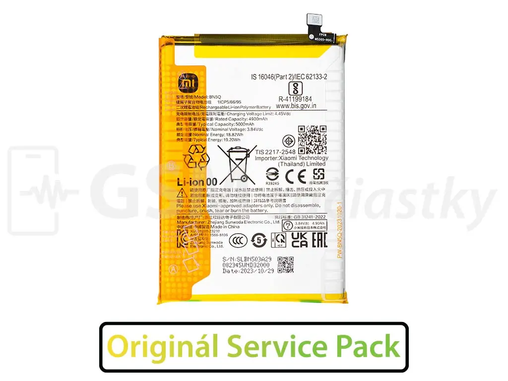 Originální baterie BN5Q pro Xiaomi Redmi 13C, Poco C65