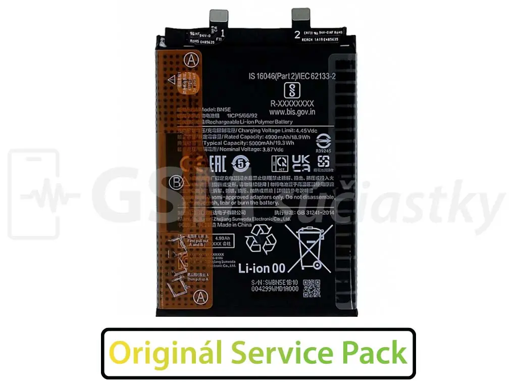 Originální baterie BN5E pro Xiaomi Redmi Note 11 Pro 5G, Poco X4 Pro 5G