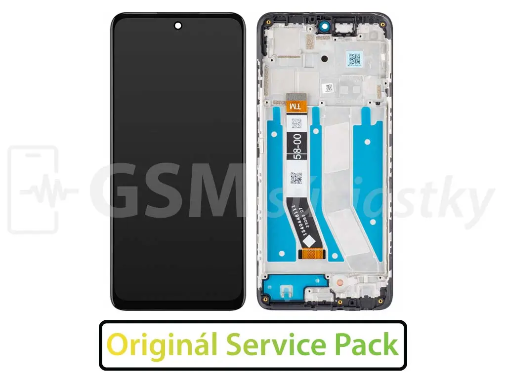Motorola Moto G73 LCD displej + dotykové sklo + rám Originál