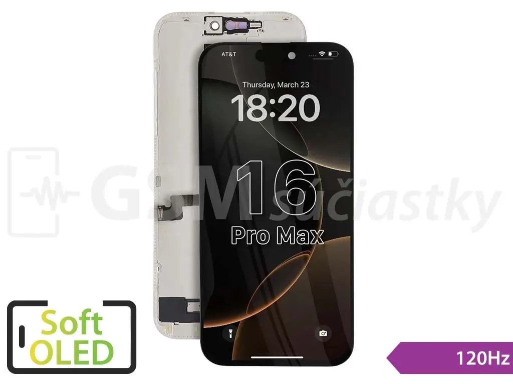 iPhone 16 Pro Max 120Hz LCD displej + dotykové sklo Soft OLED