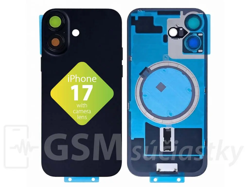 iPhone 17 Zadní sklo housingu Black