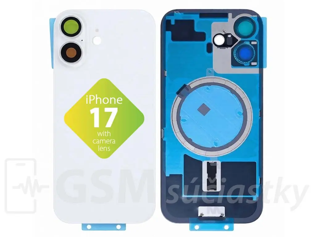 iPhone 17 Zadní sklo housingu White bílé