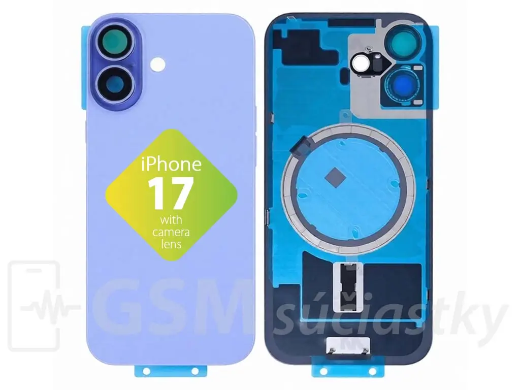 iPhone 17 Zadní sklo housingu Blue Modré