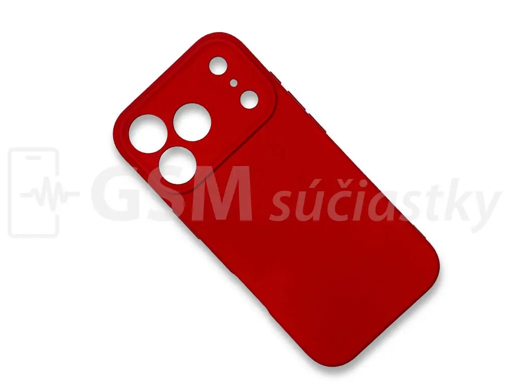 Silikonový kryt na mobil iPhone 17 Pro, Červený