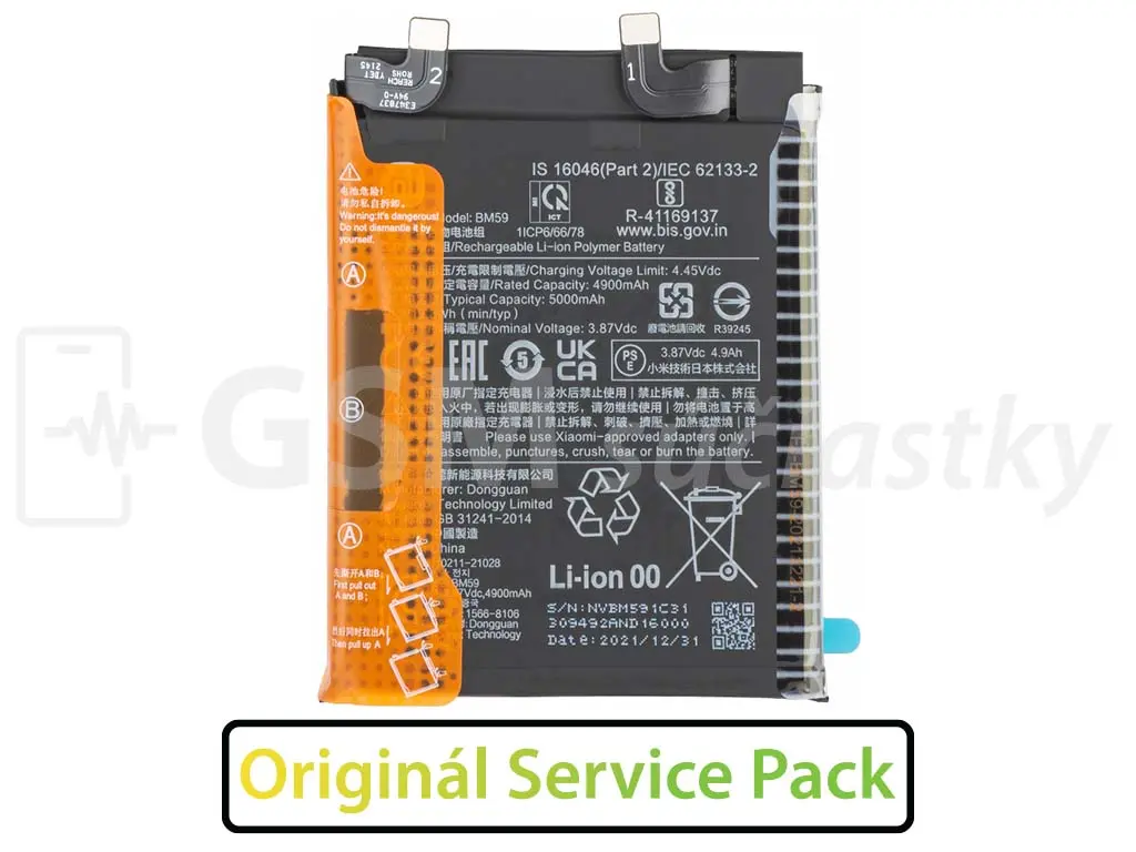 Originální baterie BM59 pro Xiaomi 11T