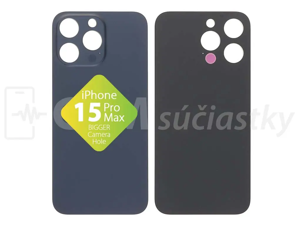 iPhone 15 Pro Max Zadní sklo Blue Titanium