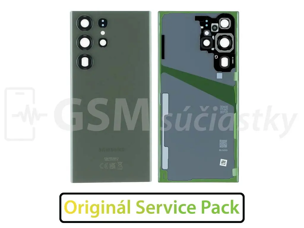 Kryt baterie Samsung S918 Galaxy S23 Ultra zelený Originál Service Pack