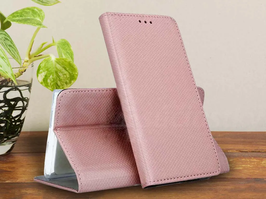 Knižní pouzdro Samsung Galaxy A12, M12, Růžové