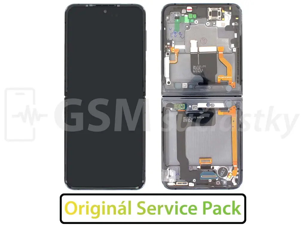 Samsung F721 Galaxy Z Flip 4 LCD displej + dotykové sklo a rám Originál