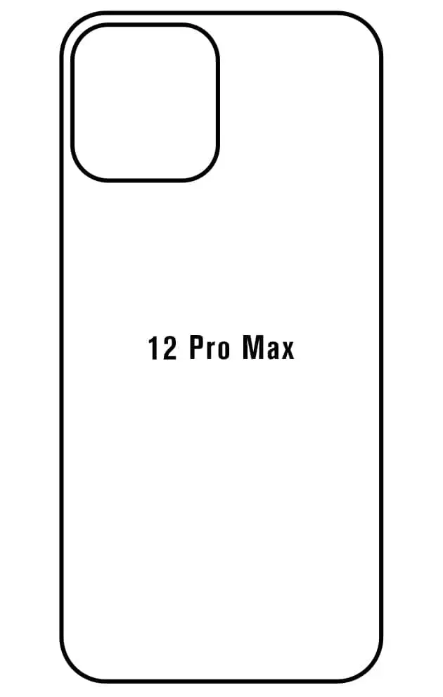 iPhone 12 Pro Max Zadní Hydrogel ochranná fólie (Střih Zadní část 1, Typ fólie Matná)