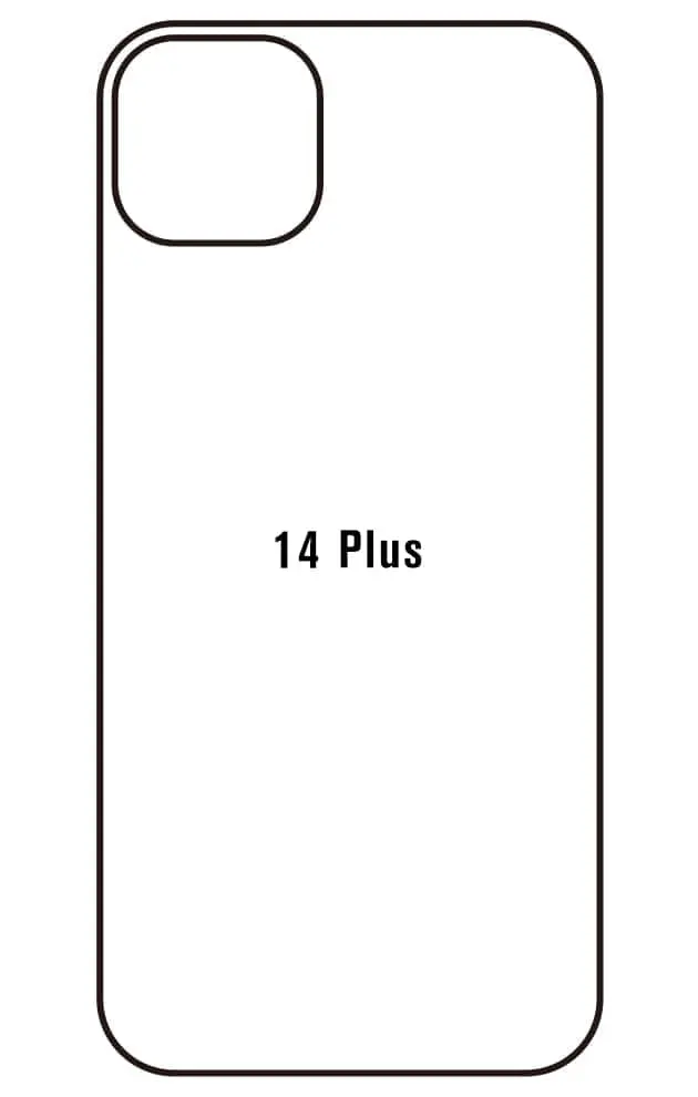 iPhone 14 Plus Zadní Hydrogel ochranná fólie (Střih Zadní část 1, Typ fólie Matná)
