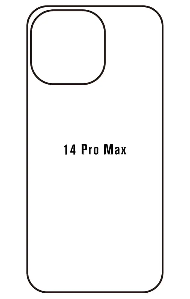 iPhone 14 Pro Max Zadní Hydrogel ochranná fólie (Střih Zadní část 1, Typ fólie Matná)