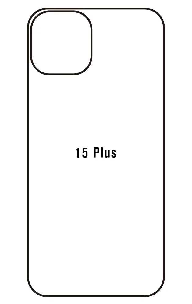 iPhone 15 Plus Zadní Hydrogel ochranná fólie (Střih Zadní část 1, Typ fólie Matná)