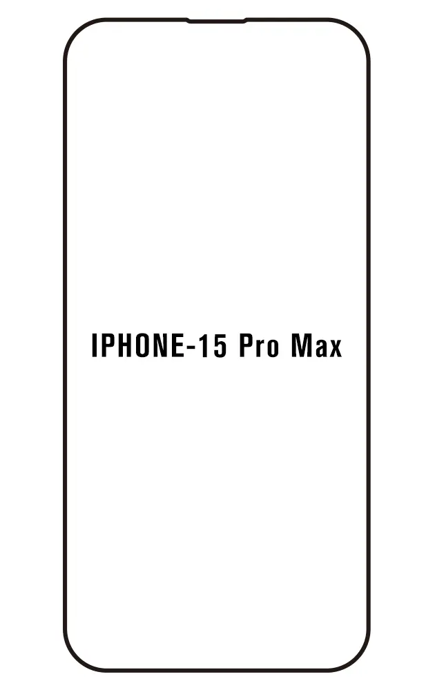 iPhone 15 Pro Max Přední Hydrogel ochranná fólie (Střih Přední 1, Typ fólie Proti modrému světlu)